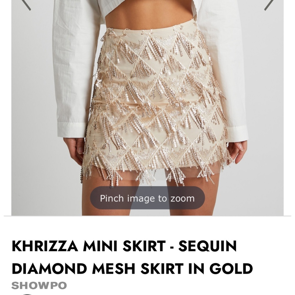 SHOWPO - Khrizza Mini Skirt - Sequin Gold